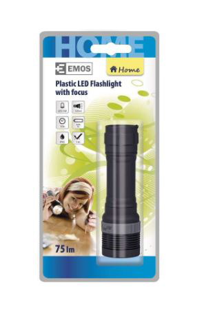 Лiхтар LED EMOS P4702 3W 75Lm1/25Lm 3хAAA, ручн.пласт.